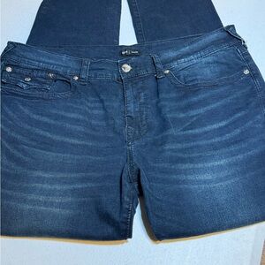 True Religion Jeans Mens 40x32 Blue Geno Flap Big T Relaxed Slim Stretch Denim